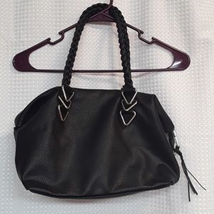 Black Pebble Faux Leather Purse